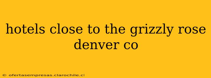 hotels close to the grizzly rose denver co