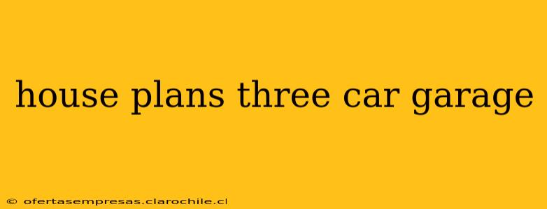 house plans three car garage