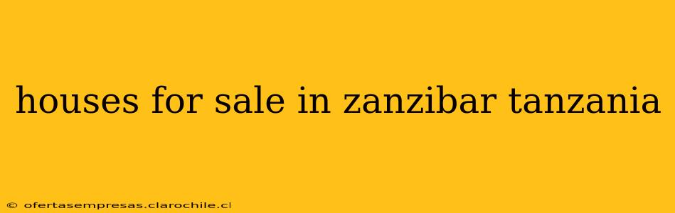 houses for sale in zanzibar tanzania