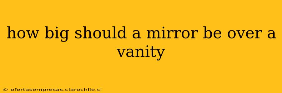 how big should a mirror be over a vanity