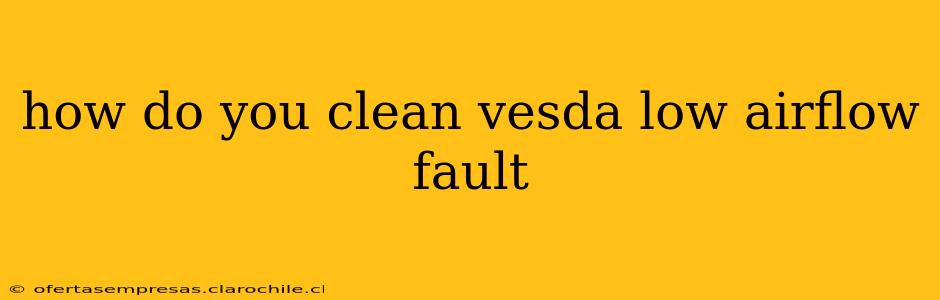 how do you clean vesda low airflow fault