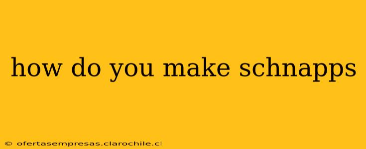 how do you make schnapps