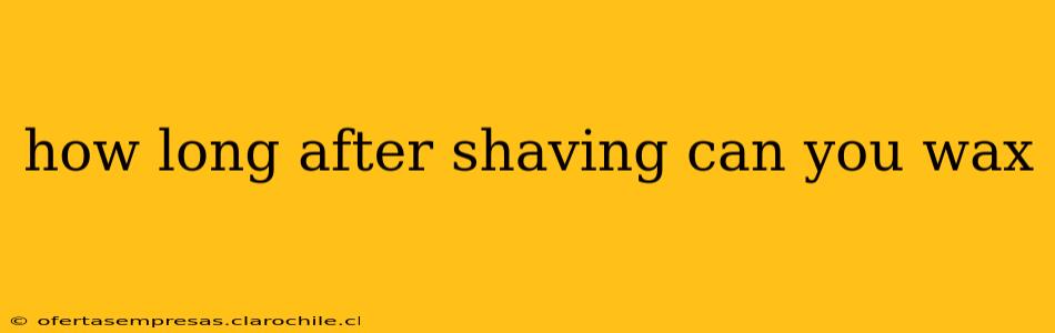 how long after shaving can you wax