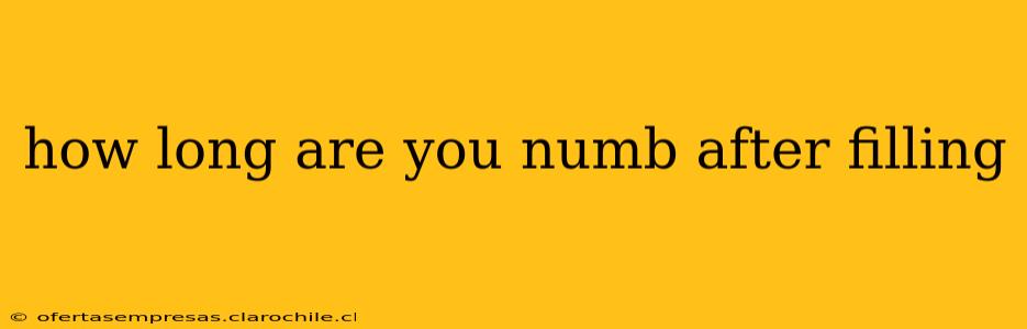 how long are you numb after filling
