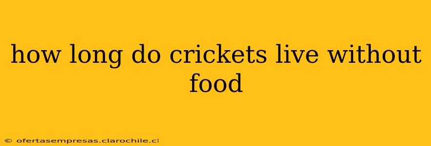 how long do crickets live without food