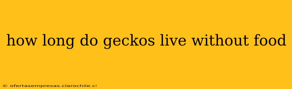 how long do geckos live without food