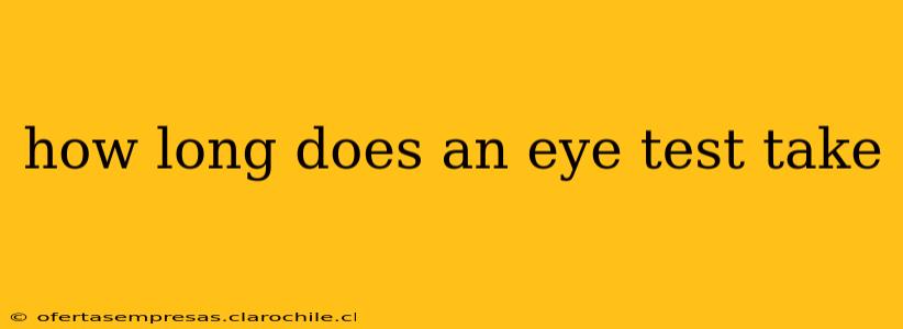 how long does an eye test take