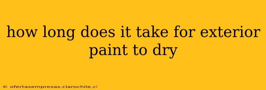 how long does it take for exterior paint to dry
