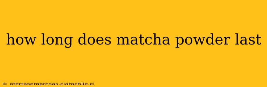 how long does matcha powder last
