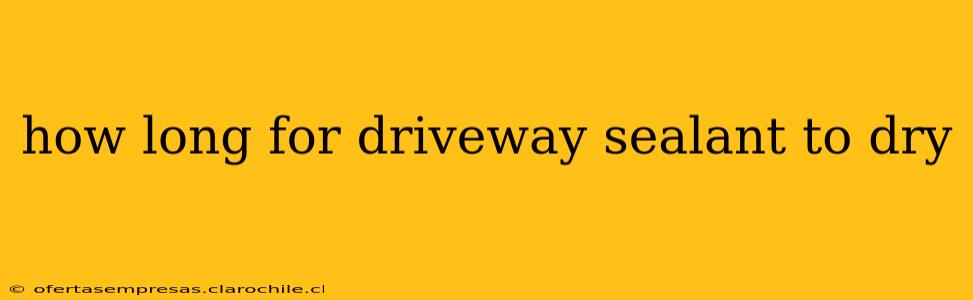 how long for driveway sealant to dry