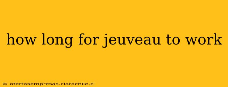 how long for jeuveau to work