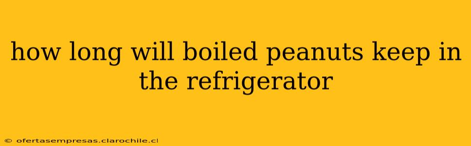 how long will boiled peanuts keep in the refrigerator