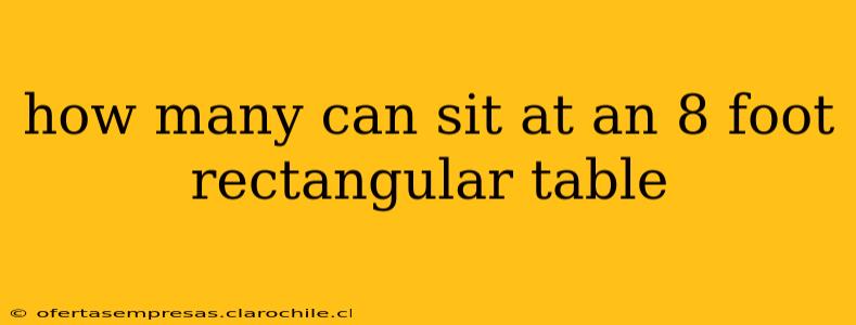 how many can sit at an 8 foot rectangular table