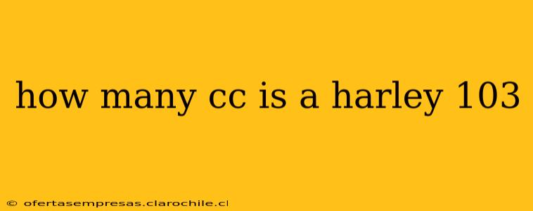 how many cc is a harley 103