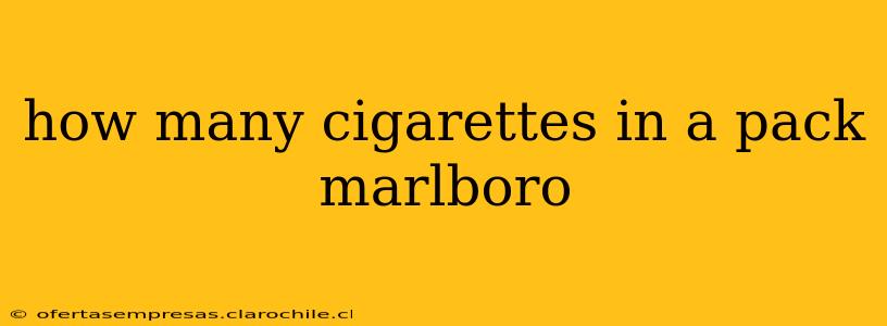 how many cigarettes in a pack marlboro