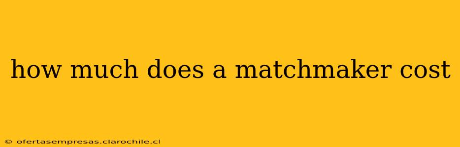 how much does a matchmaker cost
