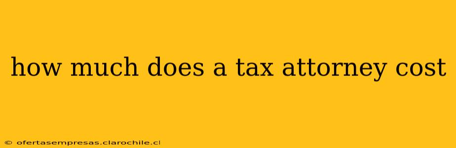 how much does a tax attorney cost
