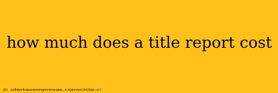 how much does a title report cost