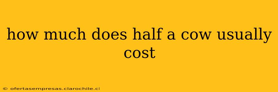 how much does half a cow usually cost