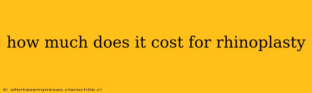 how much does it cost for rhinoplasty