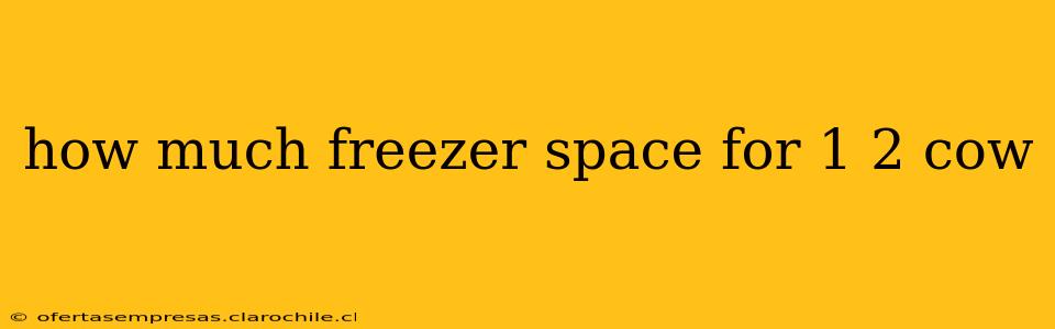 how much freezer space for 1 2 cow