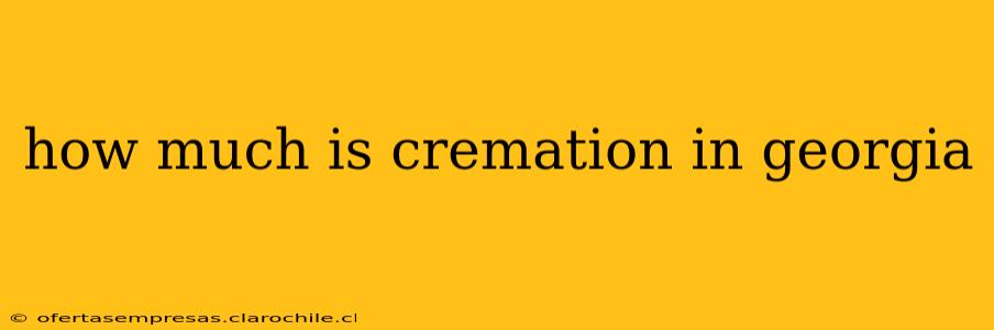 how much is cremation in georgia