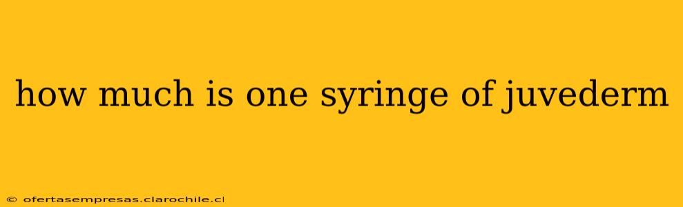 how much is one syringe of juvederm