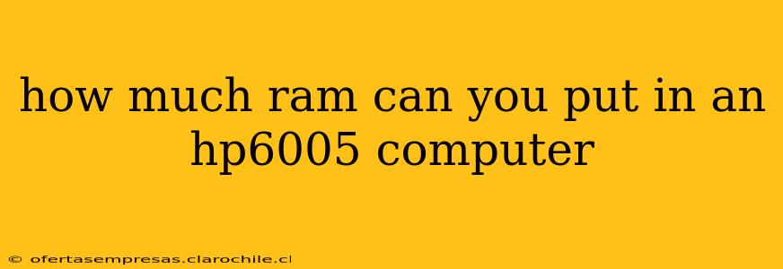 how much ram can you put in an hp6005 computer