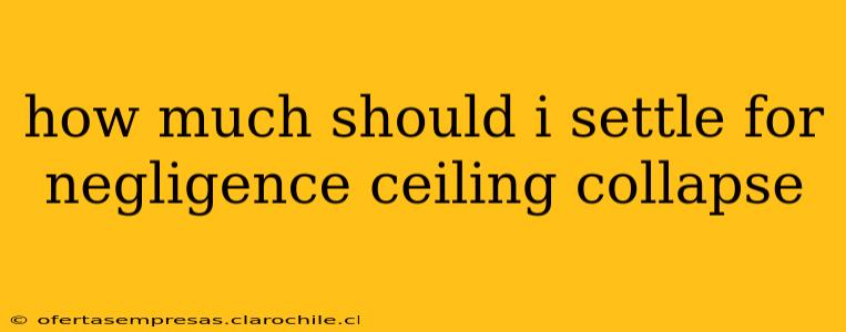 how much should i settle for negligence ceiling collapse