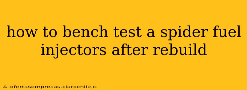 how to bench test a spider fuel injectors after rebuild