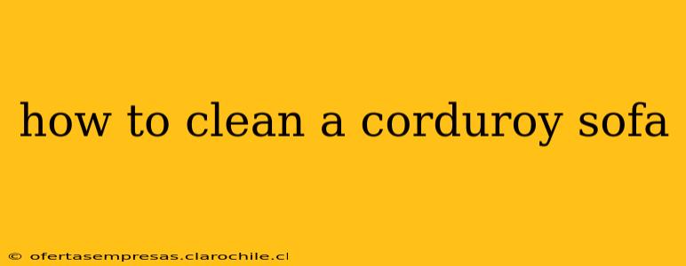 how to clean a corduroy sofa