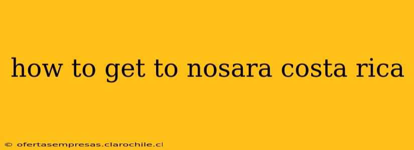 how to get to nosara costa rica