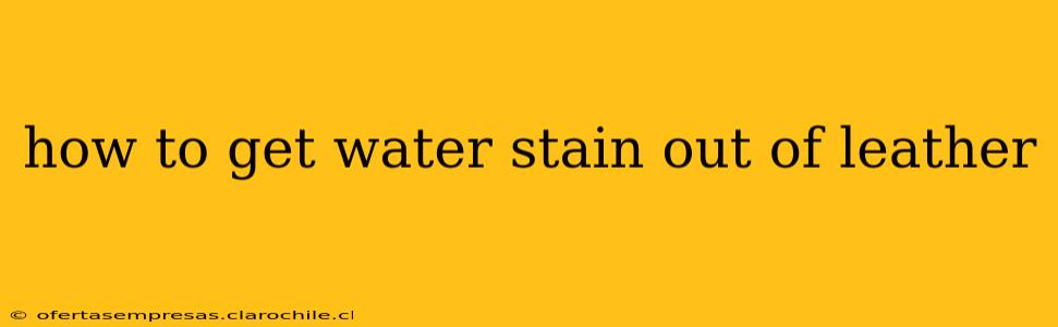 how to get water stain out of leather