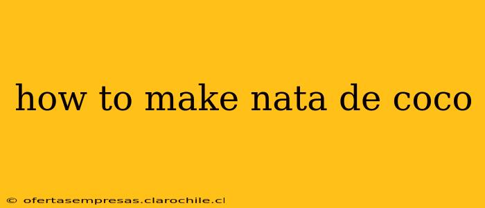 how to make nata de coco