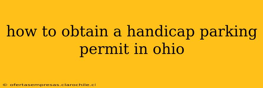 how to obtain a handicap parking permit in ohio