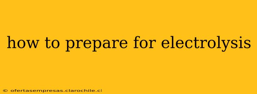 how to prepare for electrolysis