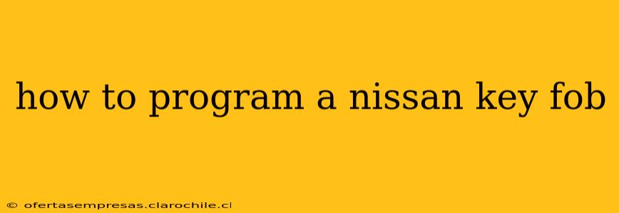 how to program a nissan key fob