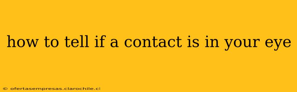 how to tell if a contact is in your eye