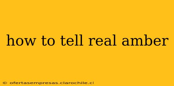 how to tell real amber