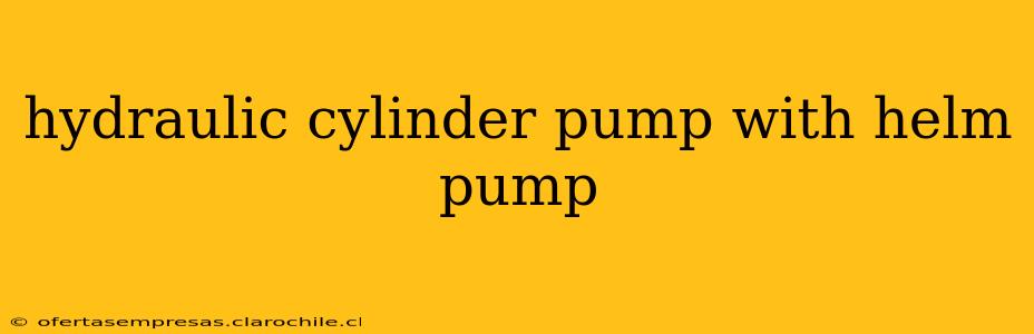 hydraulic cylinder pump with helm pump