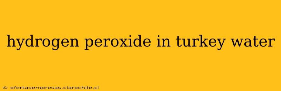 hydrogen peroxide in turkey water