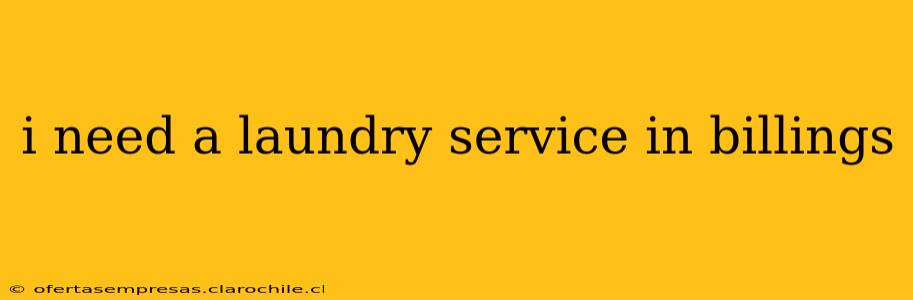 i need a laundry service in billings