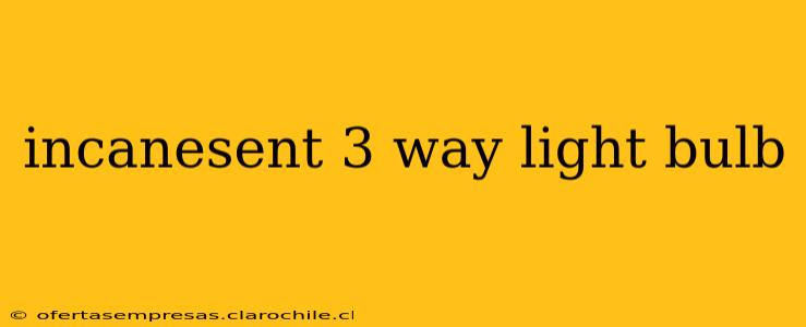 incanesent 3 way light bulb