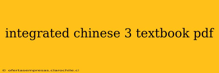 integrated chinese 3 textbook pdf