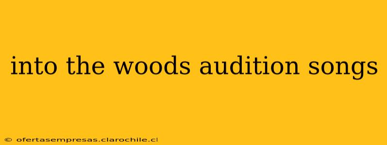 into the woods audition songs