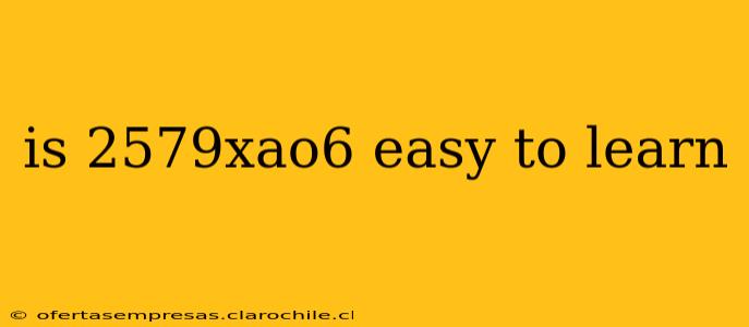 is 2579xao6 easy to learn