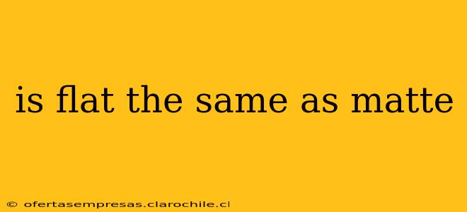 is flat the same as matte