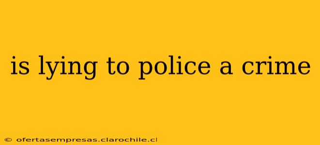 is lying to police a crime