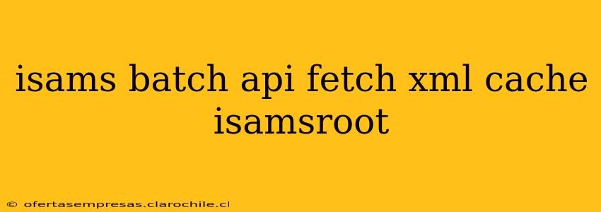 isams batch api fetch xml cache isamsroot