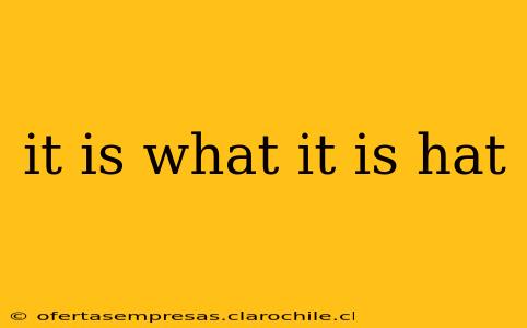 it is what it is hat